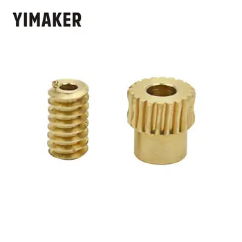 

YIMAKER 1pair 0.5 Modulus Motor Output Copper Worm Wheel Gear 1:20 For DIY