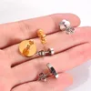 50Pcs/Lot Stainless Steel Blank  Earrings Sets Ear Cabochon Base Tray DIY Jewelry Making Accessories 2