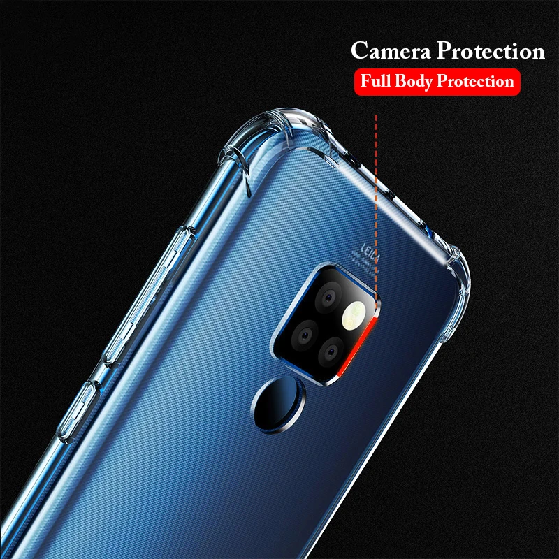 Для huawei mate 20 mate 20 X P30 P20 Pro Y7 Y9 Prime чехол, Силиконовый противоударный прозрачный защитный чехол для huawei Nova 5 Чехол