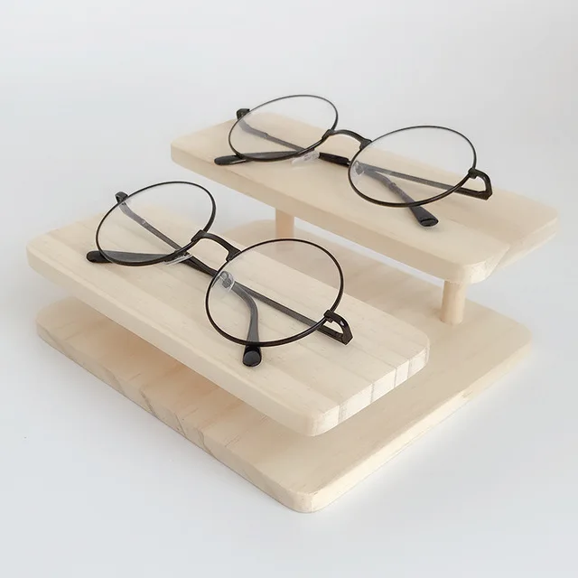 New Arrival Assembleable 1-5 Layers Options Bamboo Sunglasses Stand Glasses Display Jewelry Holder Bracelet Watches Show Product