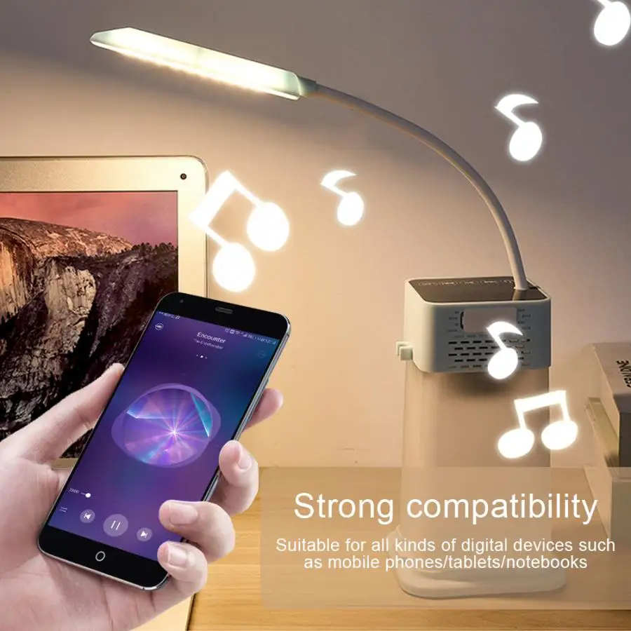 Многофункциональная настольная лампа SOS Flash Bluetooth 5,0 динамик для мобильных телефонов/планшетов