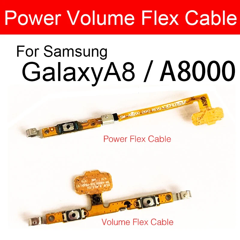 Гибкий кабель питания и громкости для Samsung Galaxy A8 SM-A8000 A8000 с выключателем боковой
