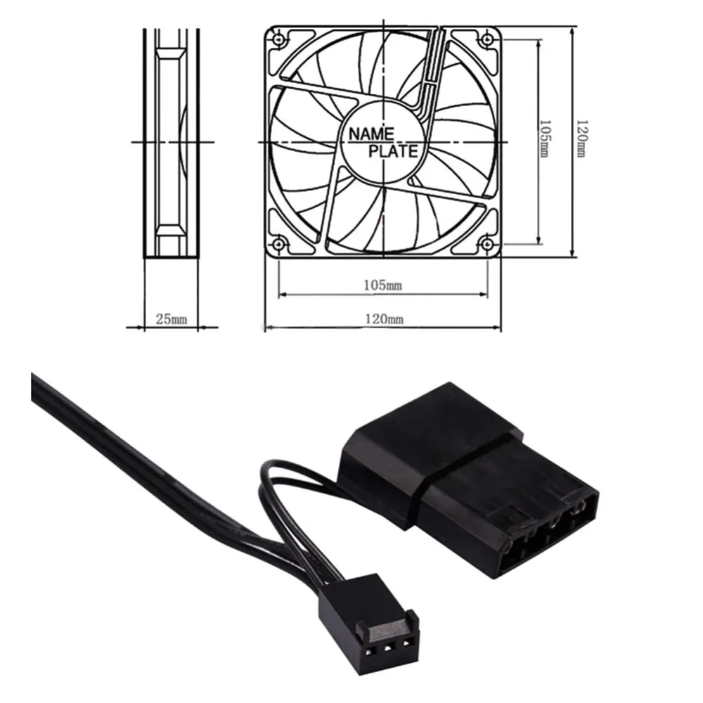 120 мм вентилятор охлаждения ПК Вентилятор компьютера Quad 4 светодиодный свет компьютерный корпус для ПК Вентилятор охлаждения мод тихий разъем Molex легкий светодиодный вентилятор 12 В