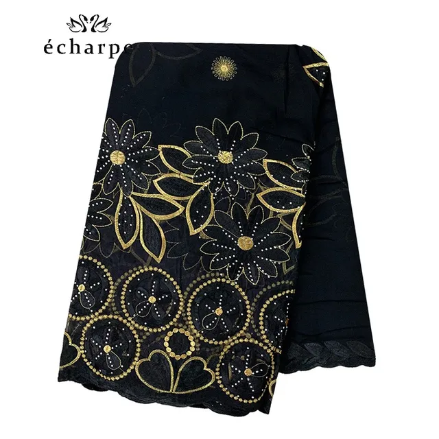 New African Women Scarfs muslim embroidery soft cotton big scarf for shawls wraps pashmina BM937 BM937-13