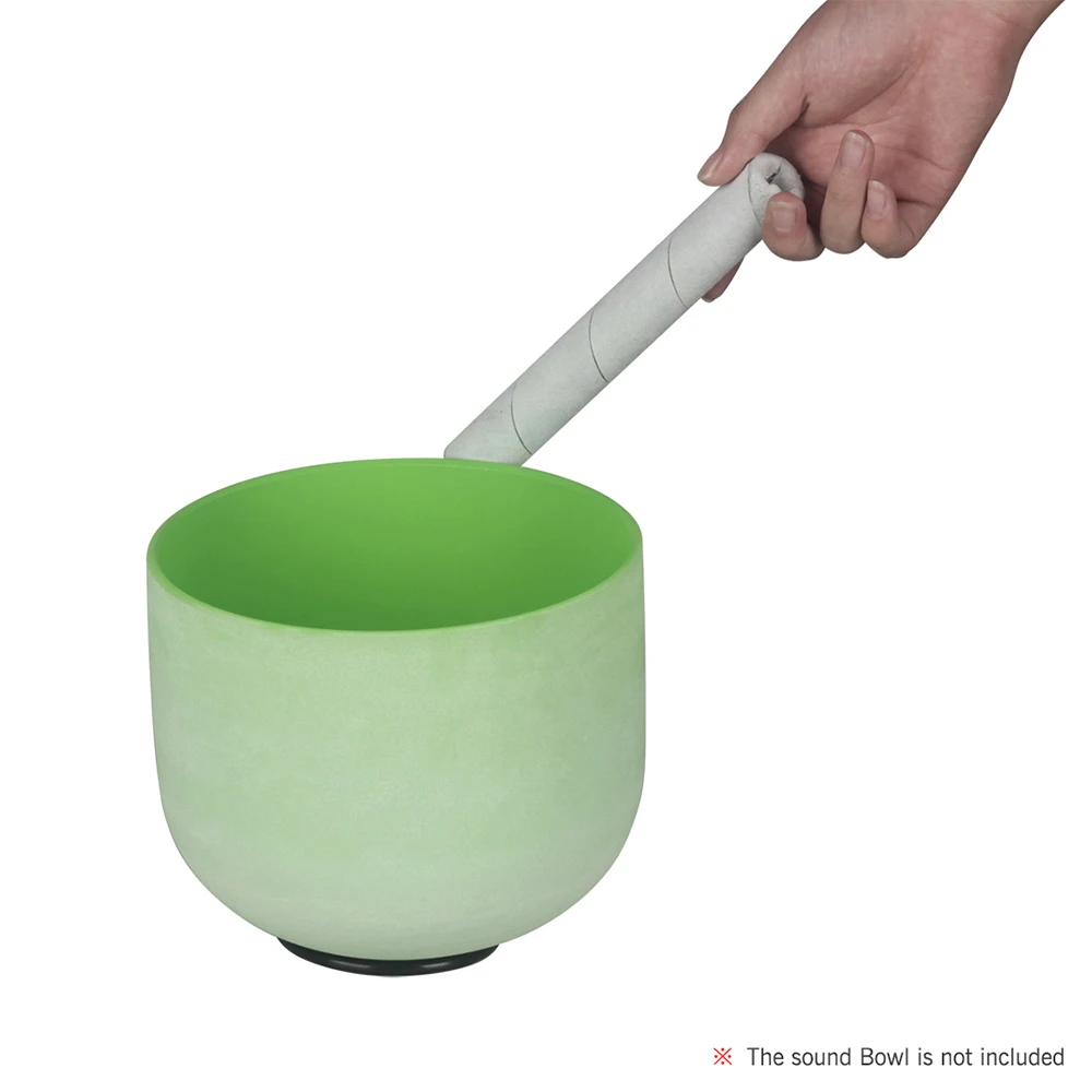 Mallet Stick Beater for Crystal Singing Bowl Professional Sound Bowl with Rubber Ring Meditation Bowl Accessory Silver