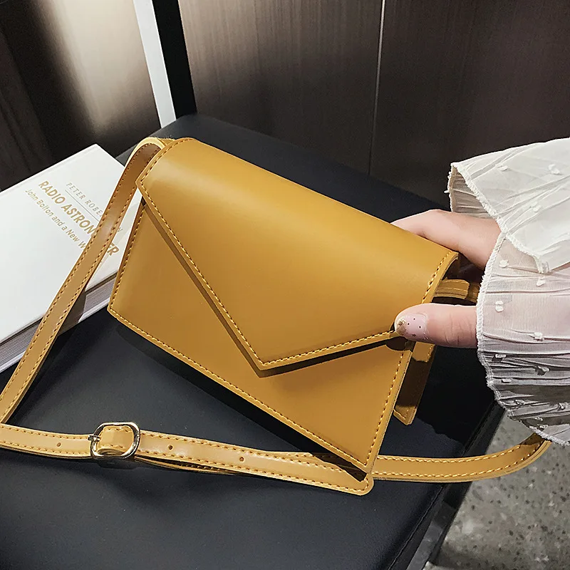 

2019 New Style Simple Irregular Square Sling Bag Envelope kou hong bao Shoulder WOMEN'S Bag