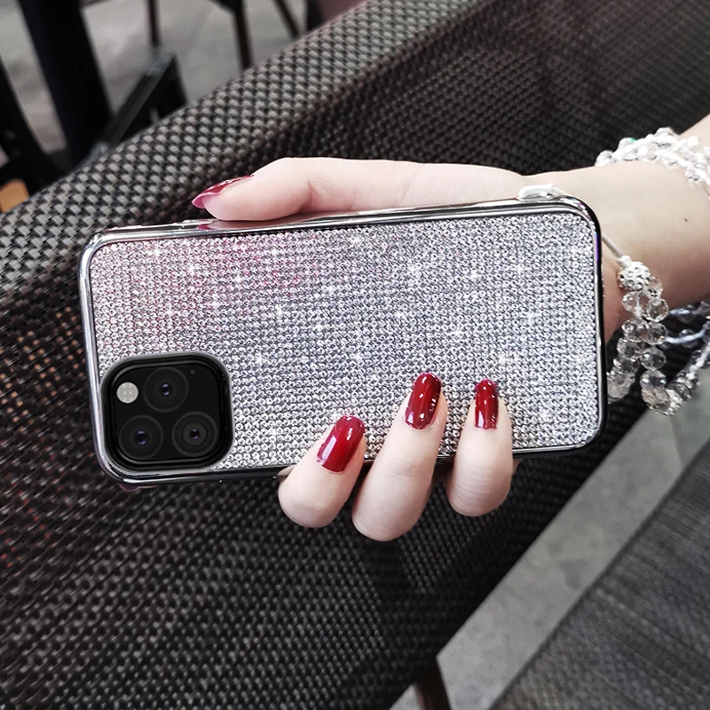 Роскошный блестящий чехол для телефона с бриллиантами apple iphone 11 pro max 11pro girl модные