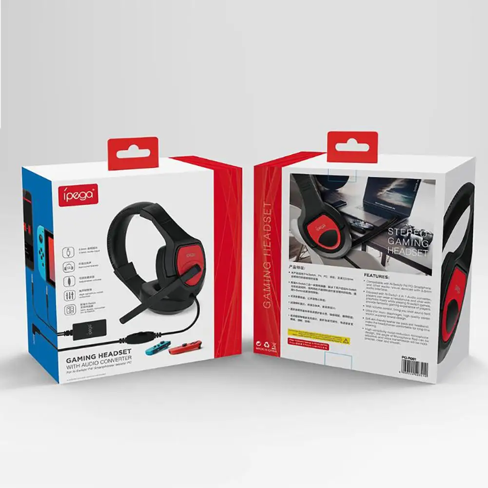 MeterMall игровые наушники PG-R001 для P4 PC переключатель мобильного телефона гарнитура с аудио адаптером