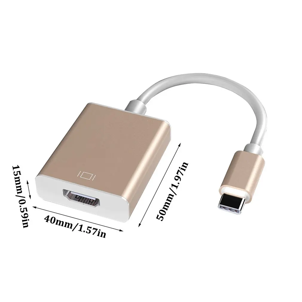 Usb3.1 тип-c преобразователь видеосигнала HDMI USB-C к HDMI 1080P hd-конвертер для проектора видео кабель компьютера внешние аксессуары