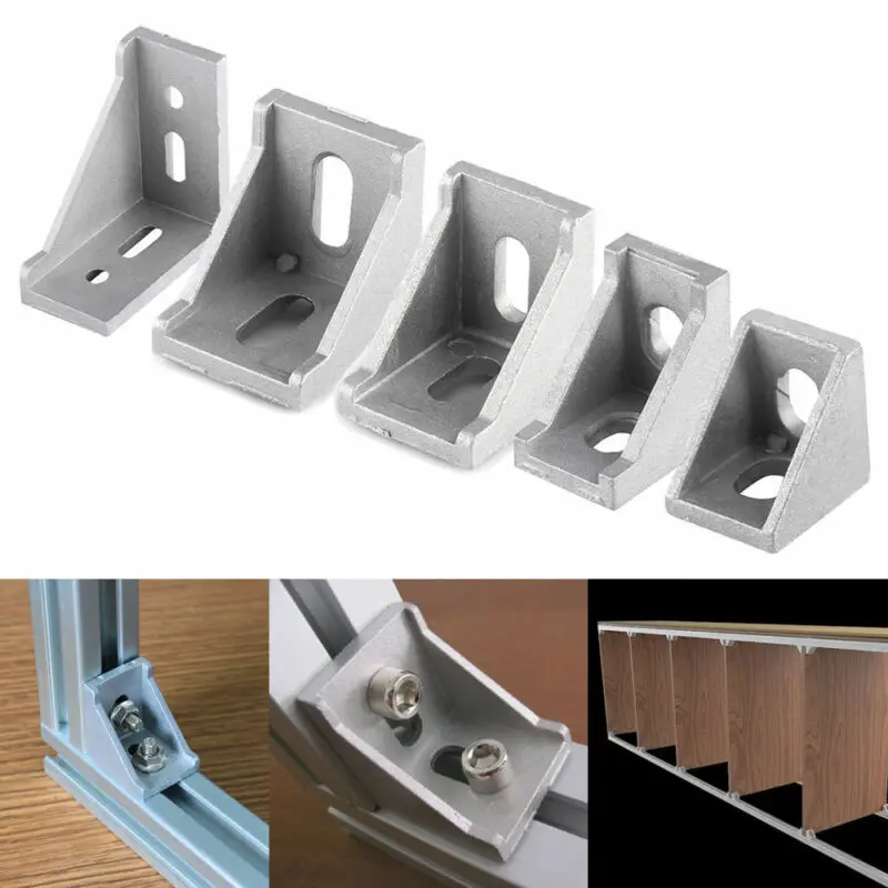 

5/10pcs 2028 3030 3060 4040 aluminum angle bracket accessory angle bracket for connector aluminum profile CNC milling machine