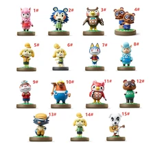Jogo animal cruzamento família retrato isabelle tom nook lisa pvc figuras de ação 16 estilos coleção modelo bonito versão boneca brinquedos
