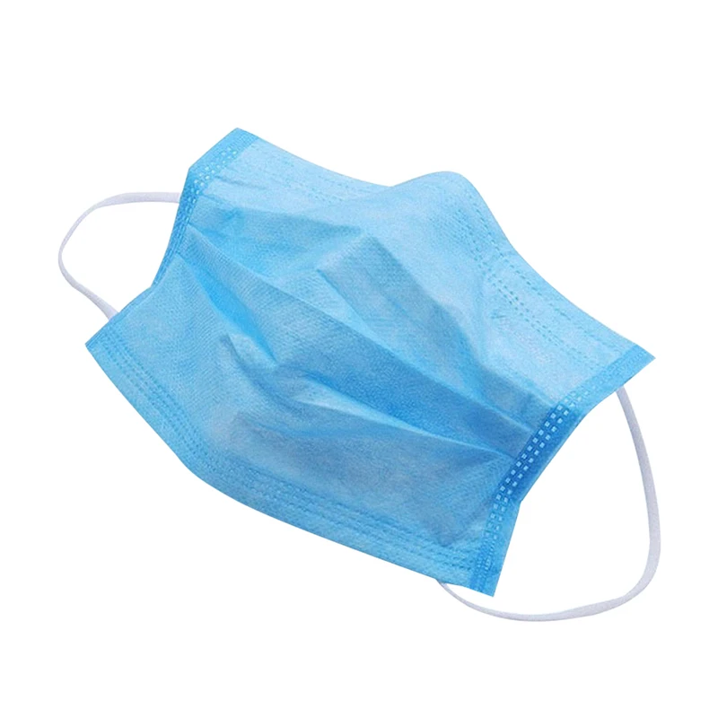 

1 pc Blue Color Face Mouth Masks Non Woven Disposable Anti-Dust Earloops Mask