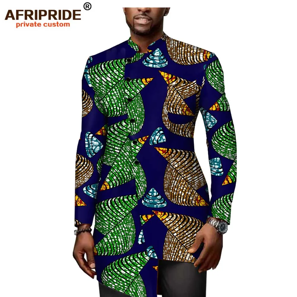 Африканская рубашка с принтом Анкары для мужчин AFRIPRIDE сделанная на заказ