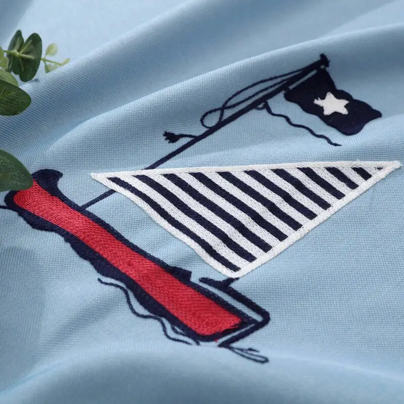 Custom Made Bedroom Children Window Curtain Blue Boy Kids Curtains And Tulle For Living Room Blackout Embroidered Curtain 5