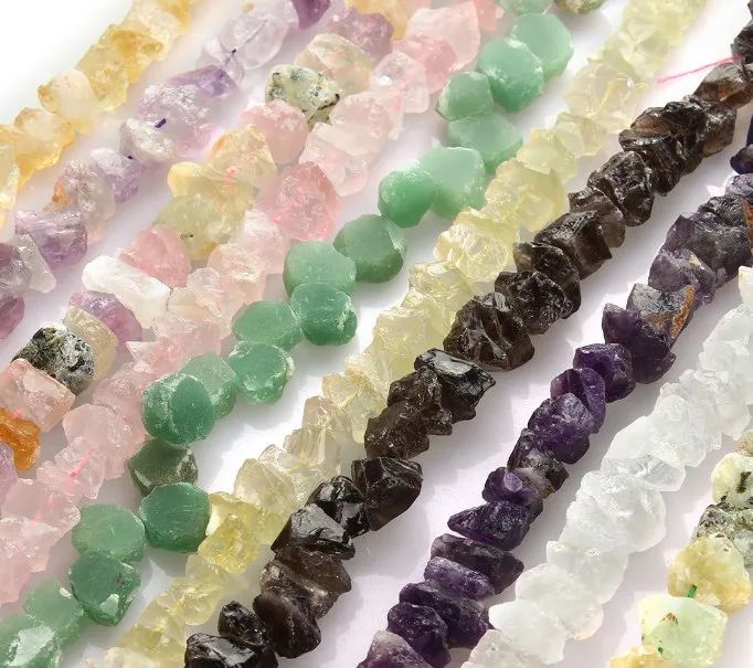 

Natural Stone 14-18mm 30pcs irregular shape crystal pink green purple gravel Beads for Jewelry Making Diy Bracelet fg4s