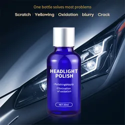 Liquide de réparation de phares de voiture, 10/30ml, polissage des phares, Kit de rénovation, nouveau 