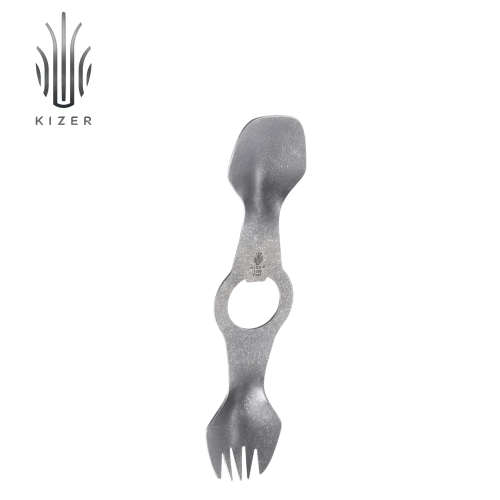 Нож Kizer для повседневного использования 100% чистый titanium комбинированных ложек и