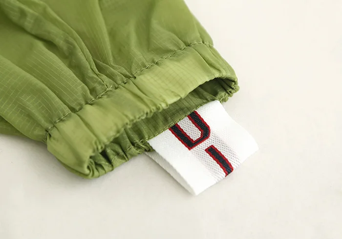 190-0190 корейский стиль, модное летнее тонкое пальто, женские новые продукты, кардиган на молнии с капюшоном, длинный рукав, полосатая рубашка от солнца