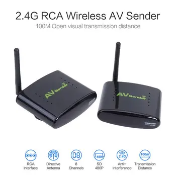 

PAT-330 Upgraded 24-group Channels Wireless AV Video Set-top Transmitter Box 2.4 GHz Set-top Receiver Box Support PAL / NTSC