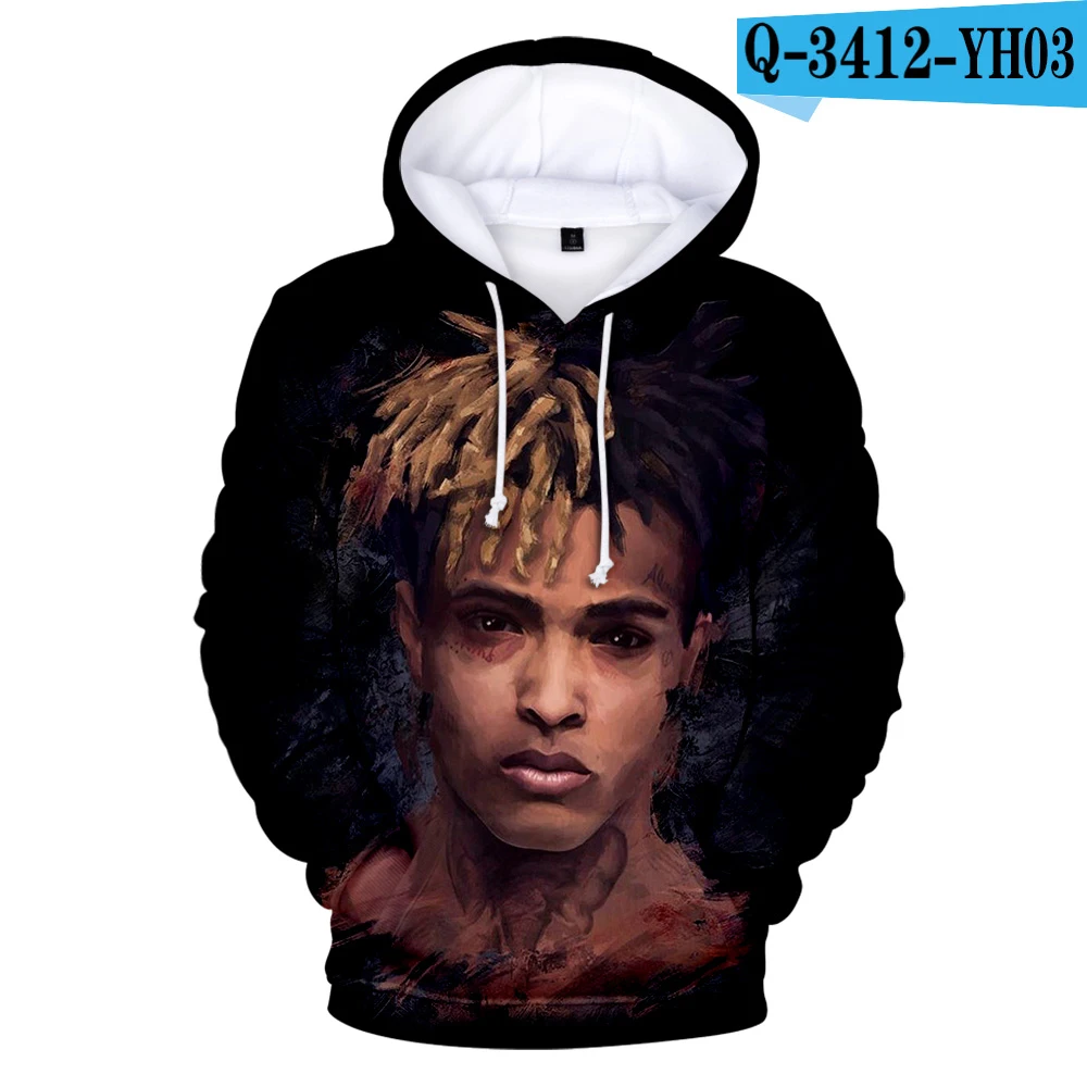 Поп певец 3D XXXTentacion для мужчин и женщин толстовка для мальчиков и девочек модный пуловер для детей Harajuku Осень Зима 3D Повседневная Толстовка - Цвет: 3D