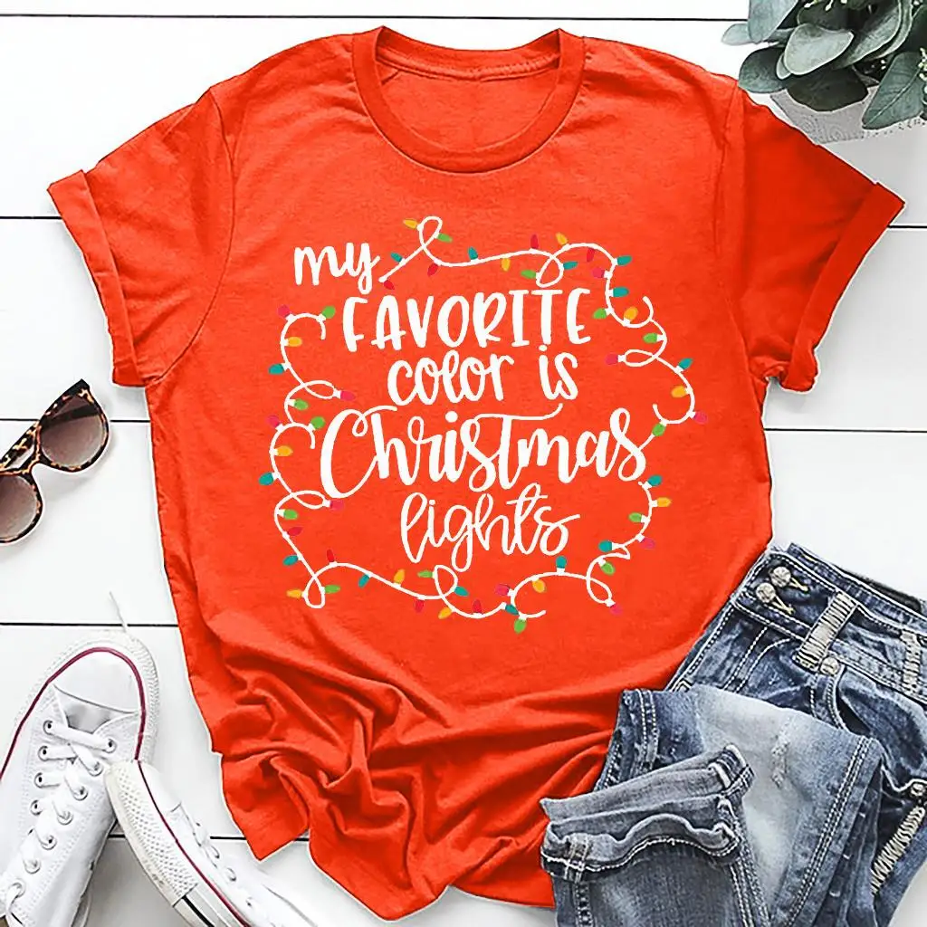 CHAMSGEND Fashion Women Blouses Autumn 2019 Christmas Blouse Letter Printed Short Sleeves Shirt Tops 1003