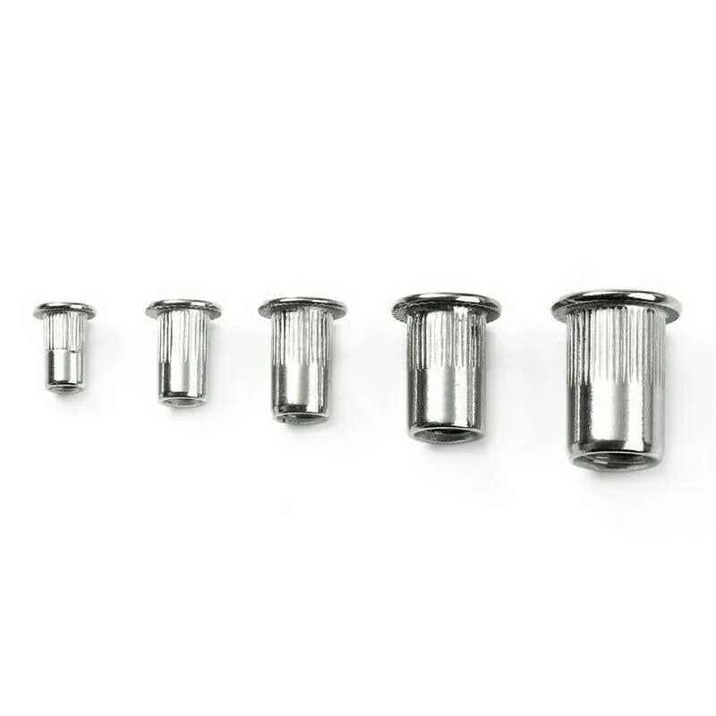 150Pcs Rivet Nuts Aluminum alloy Heavy Duty Threaded Insert Nutsert Rivnuts for Riveter Riveting Nut Gun Tools