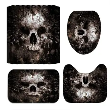 

Toilet Seat Cushion Polyester Skull Hallloween Party Favor 4pcs/Set 3pcs/Set Creative Home Decor Rug Carpets Bathroom