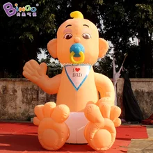 Большой ручной работы 4 м надувной Новорожденный ребенок мультфильм заполненный воздухом персонализированные детские модели для рекламного события