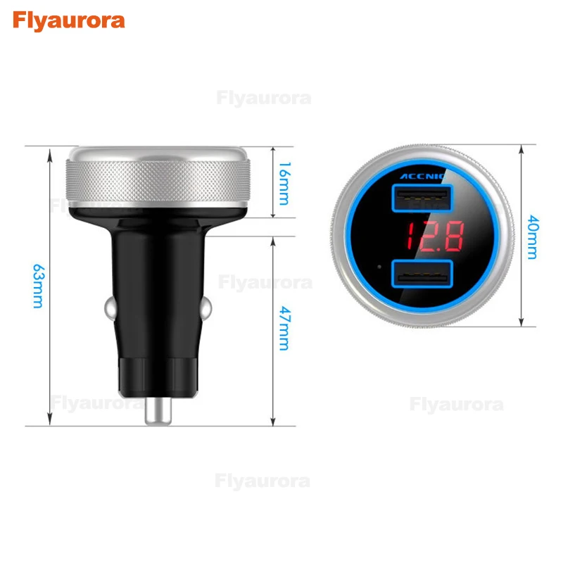 Автомобильный MP3-плеер USB модулятор Bluetooth fm-передатчик светодиодный двойной USB Мобильный телефон громкой связи дисплей зарядное устройство беспроводной музыкальный аудио
