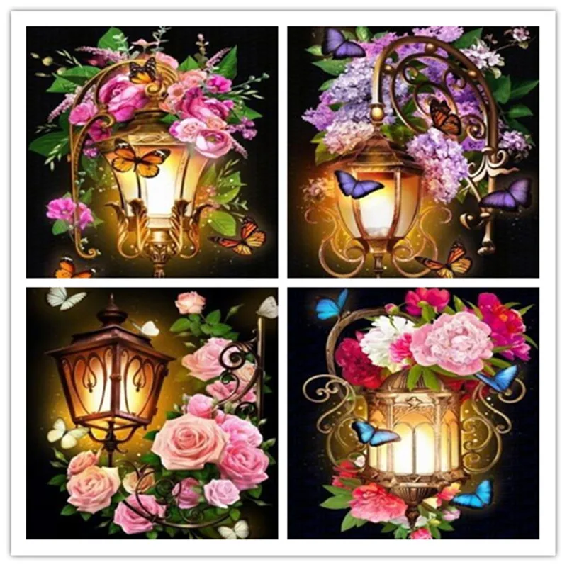 

5d DIY Diamond Painting Flower Full Round drill Diamond Embroidery Picture Diamond Cross stitch Full drilling Home Decoration