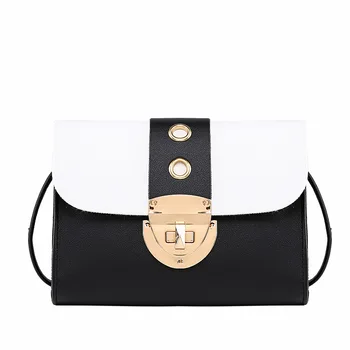 

lady Contrasting Color One-Shoulder Square Sling Bag Summer New Cover Lock Phone Coin Purse luxury handbags women bags designer