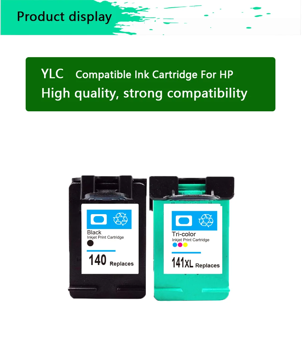 Substituição do Cartucho de Tinta para hp 141 para hp Recarregados C5283 D5363 Deskjet D4263 D4363 C4480 Impressora 140 C4583 C4283 C4483 3 Computador e Escritório
