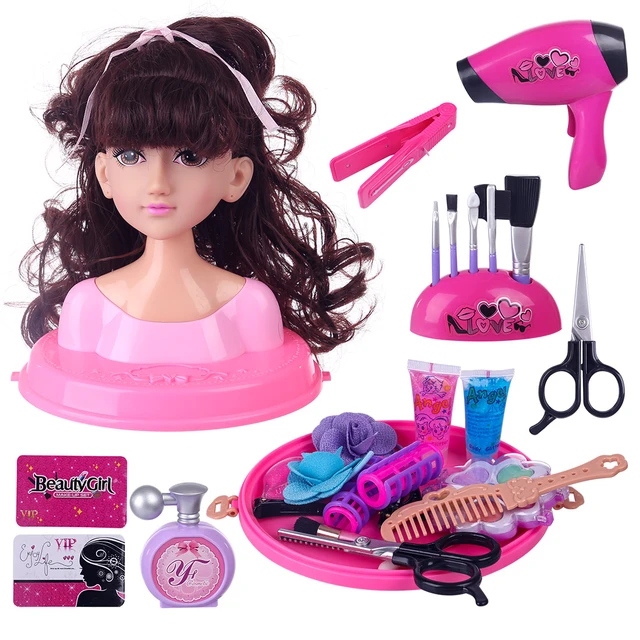 Boneca Infantil De Luxo, Maquiagem Para Cabeça, Conjunto De Penteado Para  Maquiagem, Presente Para Meninas - Beleza E Brinquedos De Moda - AliExpress