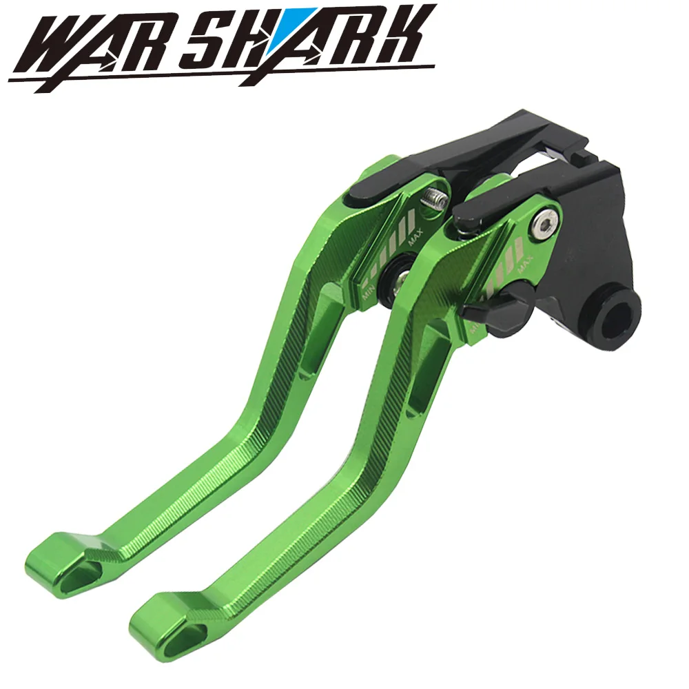 Для Kawasaki ZZR600 ZZR 600 1990-2009 CNC алюминиевые мотоциклетные тормозные рычаги сцепления Регулируемые - Цвет: green NO logo
