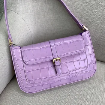 

Niche Underarm Bag with Crocodile Pattern Luxury Handbags Women Bags Designer Crossbody Bags Cow Leather Bags for 2020