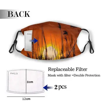 

protective mask with filter Sunset anti dust PM2.5 reuse adult teen child girl