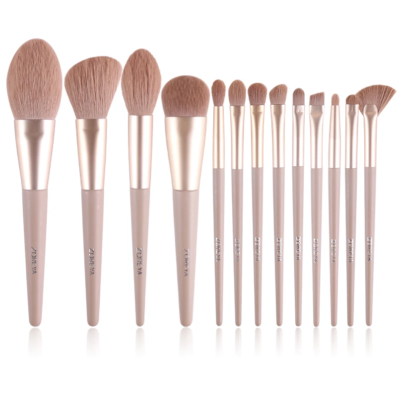 

ZOREYA 13pcs Makeup Brushes Tool Set Cosmetic Powder Eye Shadow Foundation Blush Blending Beauty Make Up Brush Maquiagem