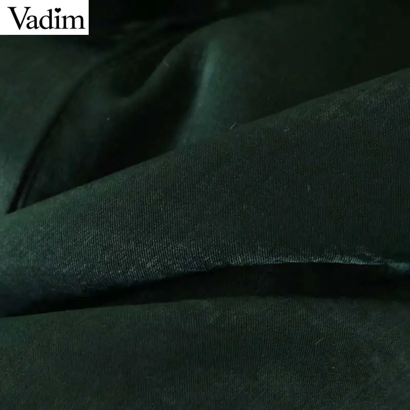 Vadim, милый, Женский галстук-бабочка блузки Длинные рукава Элегантные однотонные рубашки Женская обувь в деловом стиле; зеленая детская одежда шикарные топы blusas LB703