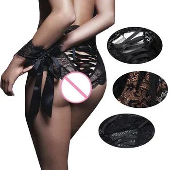 

Sexy Underwear Women's Bandage Lingerie Bare Imitation Lace Underpants ropa interior femenina majtki damskie трусы женские