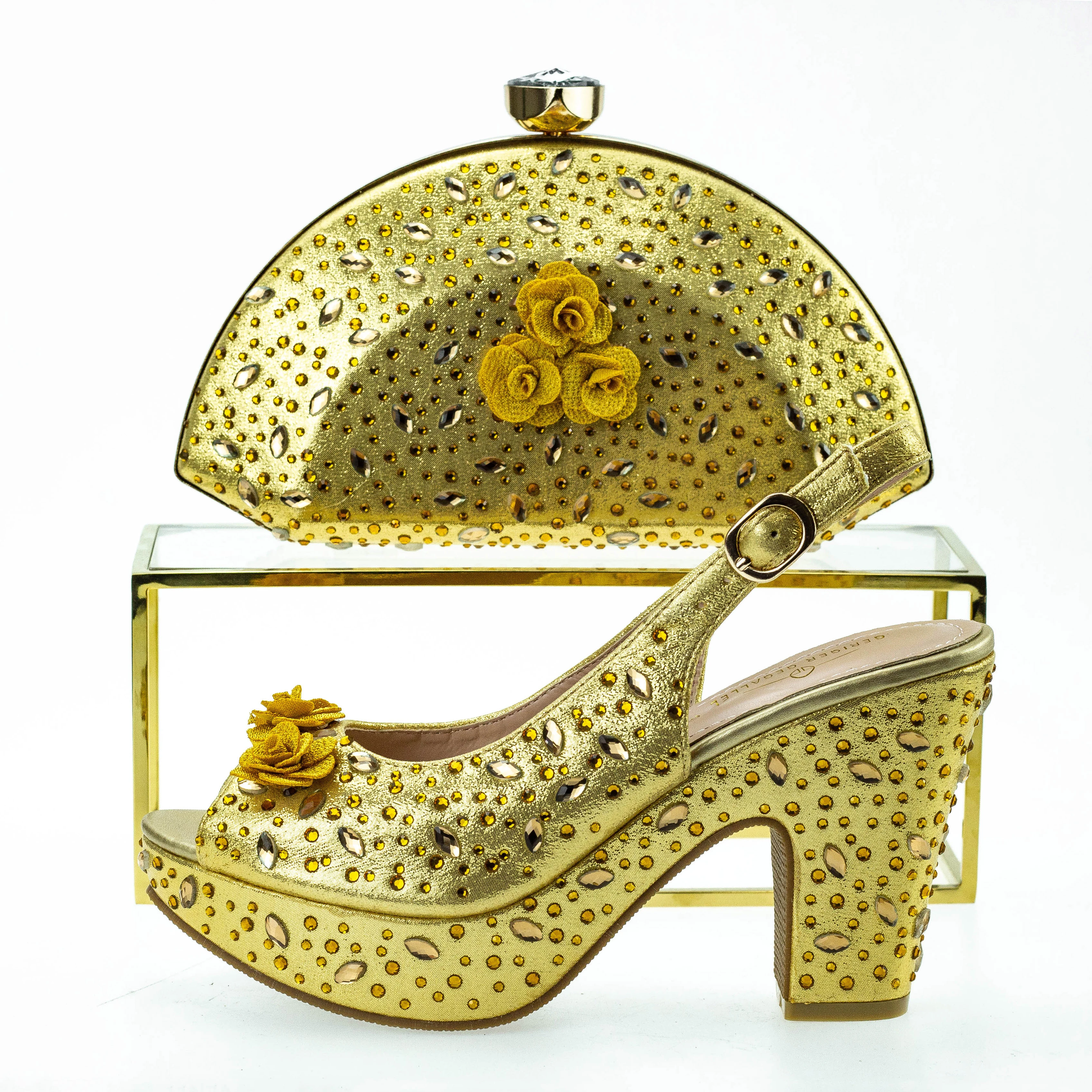 floral shoes and matching bag