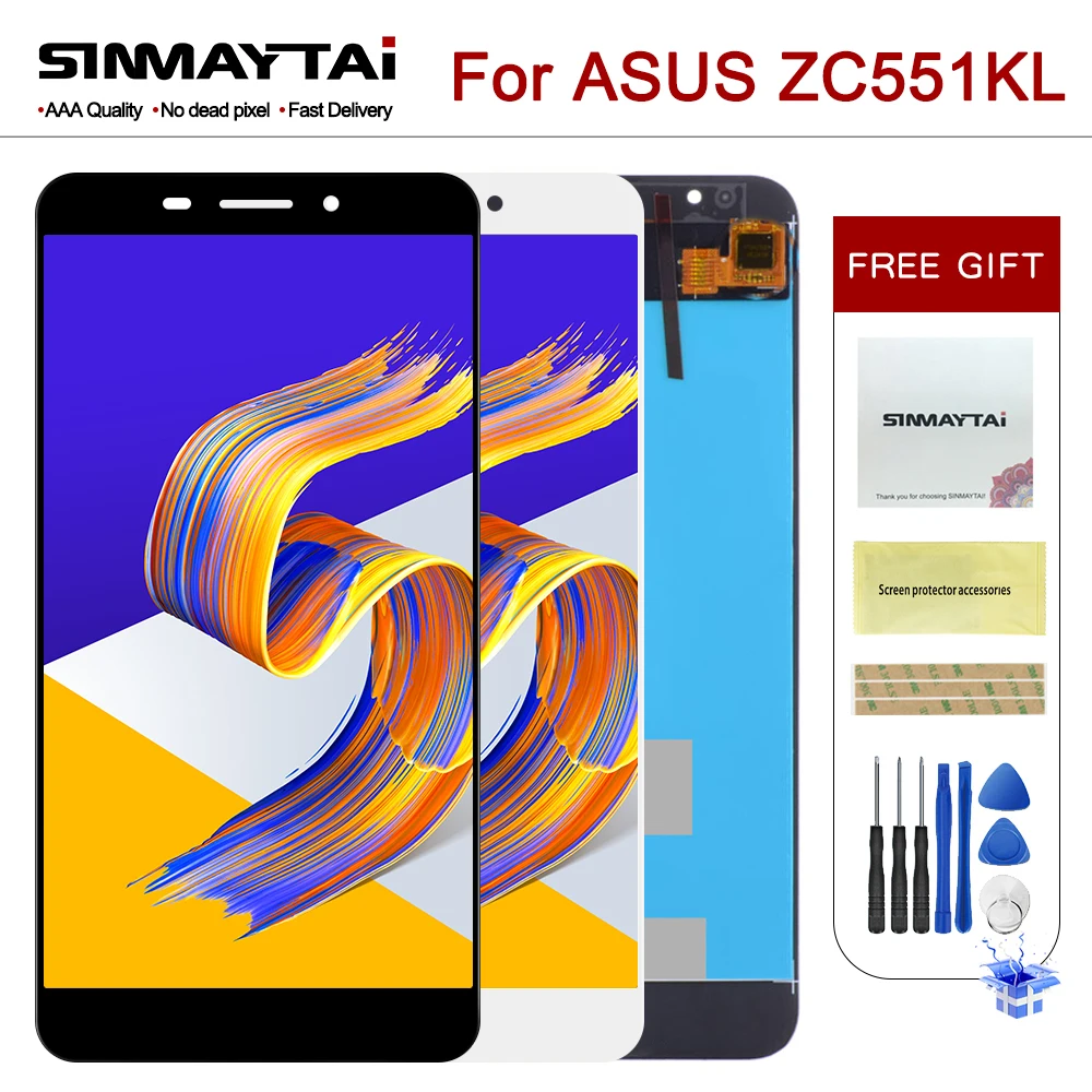 ЖК-дисплей 5 дюйма для ASUS Zenfone 3 Laser ZC551KL с сенсорным экраном и дигитайзером