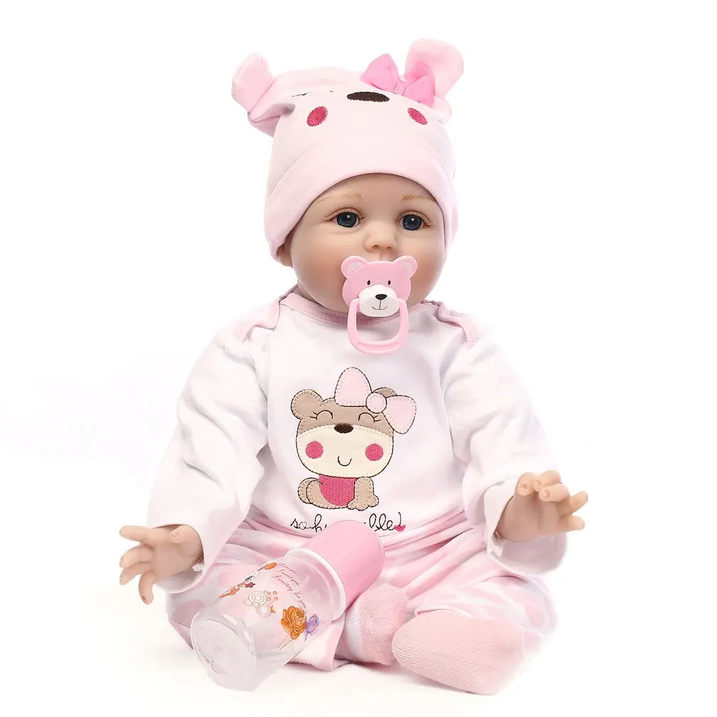

55CM Silicone Reborn Baby Doll Toys Realistic Soft Alive Reborn Baby Doll Handmade Bebes Reborn Dolls Kids Birthday Gift