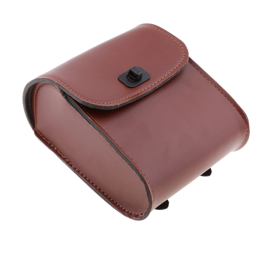 Brown Motorcycle Bike Side Tool Bag Luggage Saddlebag Storage Pouch