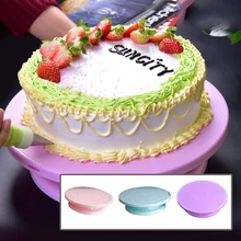 Украшение торта, стол для кухни, Аксессуары для выпечки DIY, пластиковая пластина для торта, вращающаяся противоскользящая круглая подставка для торта