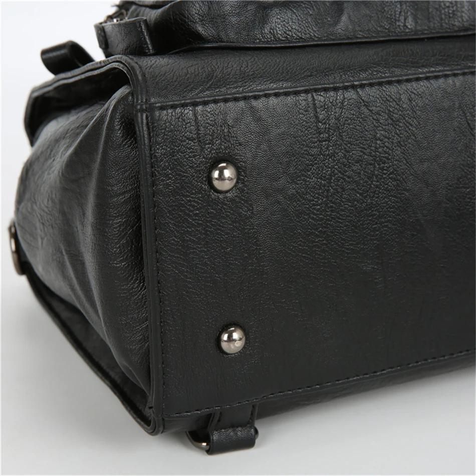Multifunctional Leather Backpack Shoulder Bag