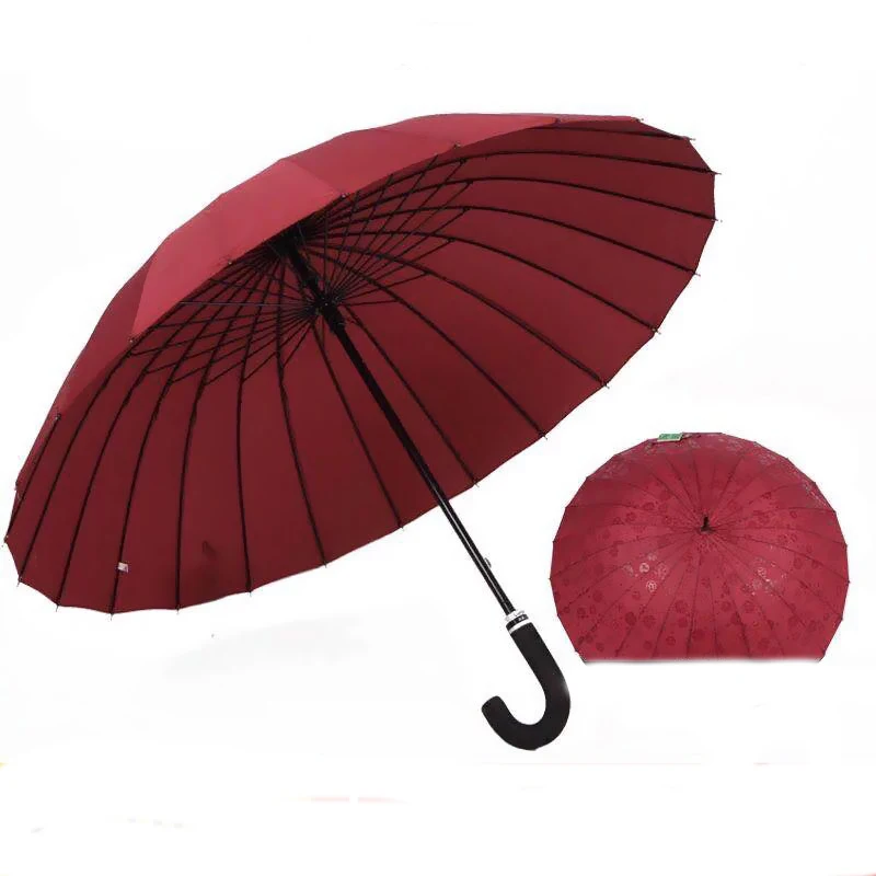 Long Handle Oversized Umbrella 24 Rib Golf Straight Wind Resistant Woman Man wind resistant umbrella windproof umbrella