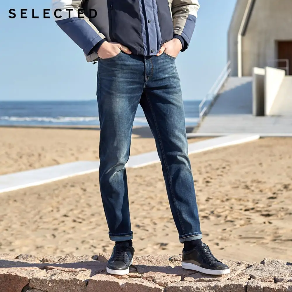 SELECTED Men Spring Micro-elasticity Slightly Stretch Cotton Jeans R|419432518 SELECTED Men Spring Micro-elasticity Slightly Stretch Cotton Jeans R|419432518