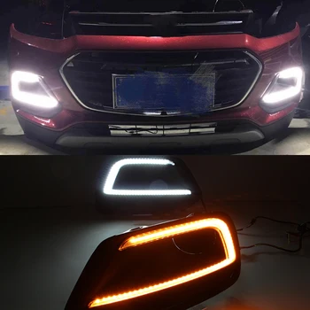 

CSCSNL 1 Pair Yellow Turn Signal Relay Waterproof Car DRL Lamp LED Daytime Running Light Daylight For Chevrolet Trax 2017 2018