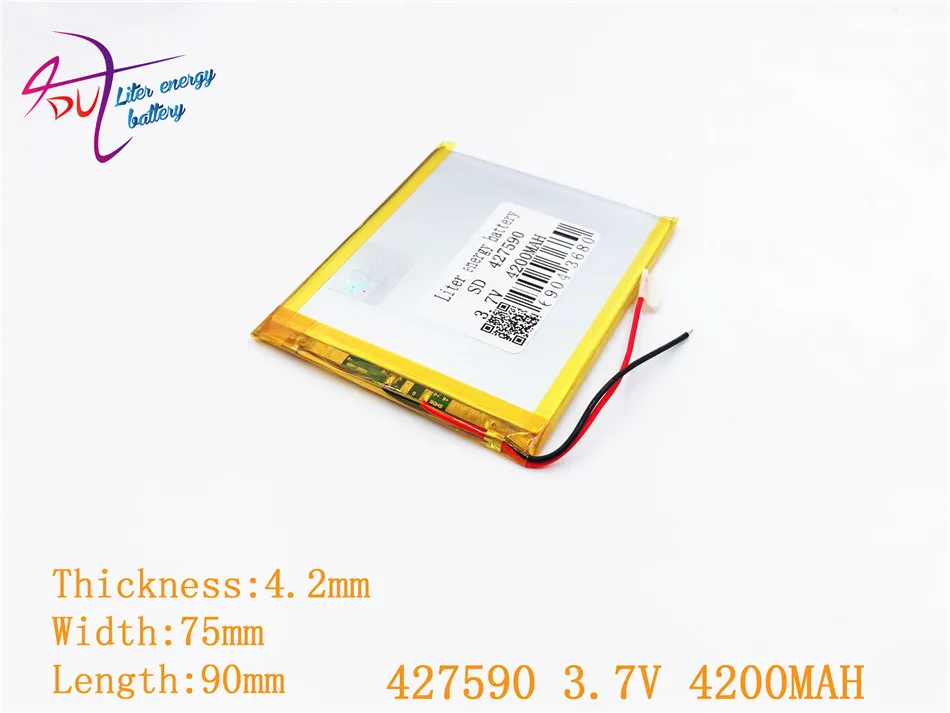 Литиевая батарея размер 427590 407590 3,7 V 4200mah планшет с защитной платой для планшета ПК КПК цифровые продукты