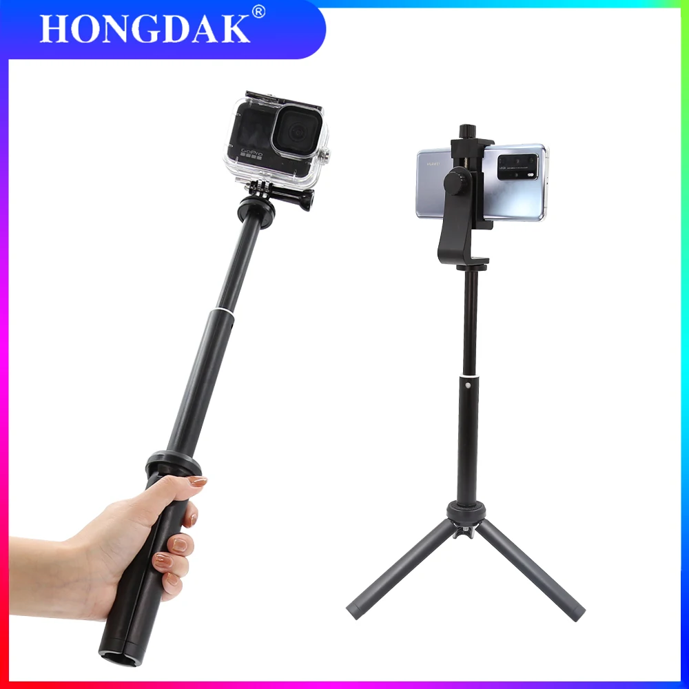 Портативный мини-штатив HONGDAK для экшн-камеры Go Pro Hero 10 9 8 7 6 5 EKEN удлинитель